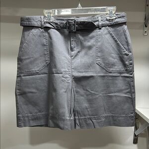 Gray Belted Skirt